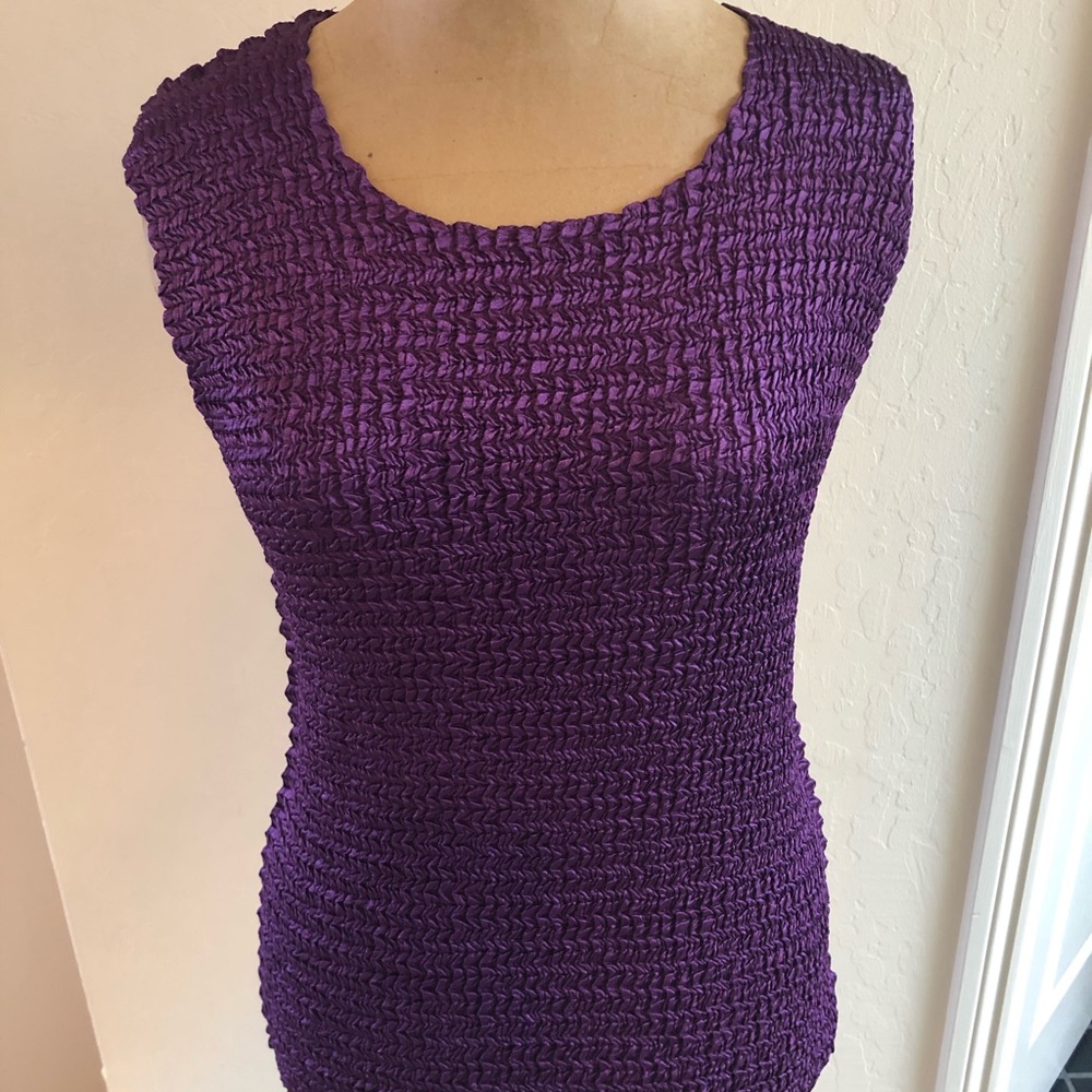 Vibrant Purple Sleeveless Top, Size XL